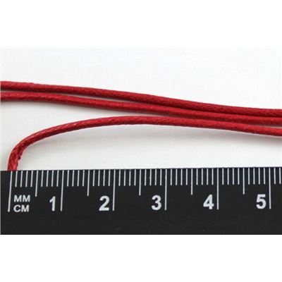 Polished Cotton Cord Red  1.5mm per metre