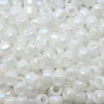 Toho Seed Bead Opaque Rainbow White 11/0 - Minimum 8g
