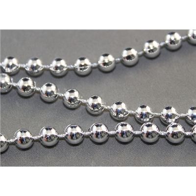 Pearl Trim Silver 6mm per metre