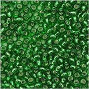 Toho Seed Bead Silver Lined Grass Green 11/0 - Minimum 8g