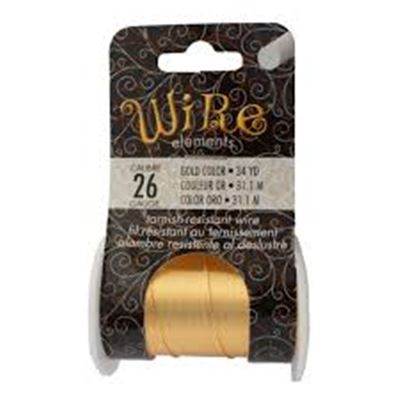Bead Smith  Tarnish Resistant Wire 26 gauge Gold  31m ea