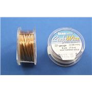 Bead Smith  Non Tarnish Wire 22 gauge Gold  7.3m ea