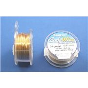 Bead Smith  Non Tarnish Wire 24 gauge Gold  9.14m ea