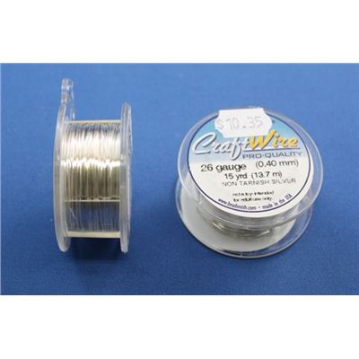 Bead Smith  Non Tarnish Wire 26 gauge Silver  13.7m ea