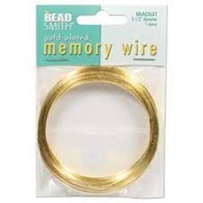 Memory Wire Bracelet 5.7cm Packet Gold  70 Coils ea