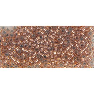 Delica DBR 37 Copper Lined Crystal Transparent 11/0 - Minimum 3g