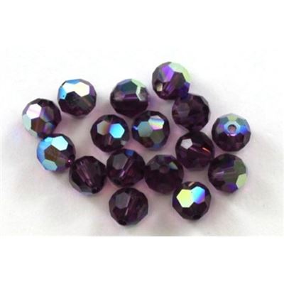 Swarovski Crystal 5000 Round Amethyst AB 6mm 