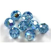 Swarovski Crystal 5000 Round Aqua AB 8mm 
