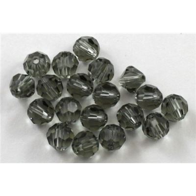 Swarovski Crystal 5000 Round Black Diamond 6mm 