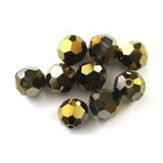 Swarovski Crystal 5000 Round Dorado x 2  8mm 
