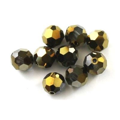 Swarovski Crystal 5000 Round Dorado x 2  8mm 