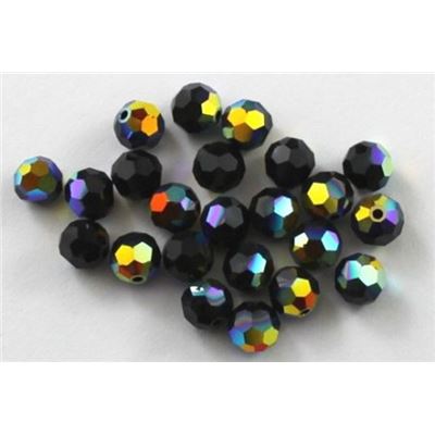 Swarovski Crystal 5000 Round Jet AB 5mm 