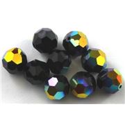 Swarovski Crystal 5000 Round Jet AB 8mm 