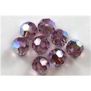Swarovski Crystal 5000 Round Light Amethyst Shimmer 8mm 