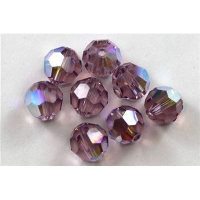 Swarovski Crystal 5000 Round Light Amethyst Shimmer 8mm 