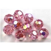 Swarovski Crystal 5000 Round Light Rose AB 8mm 