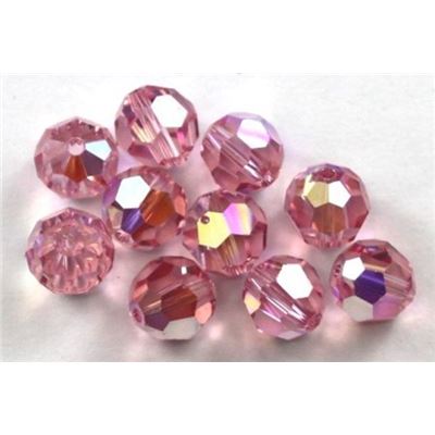 Swarovski Crystal 5000 Round Light Rose AB 8mm 