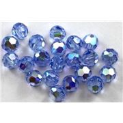 Swarovski Crystal 5000 Round Light Sapphire AB 6mm 