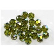 Swarovski Crystal 5000 Round Olive AB 6mm 
