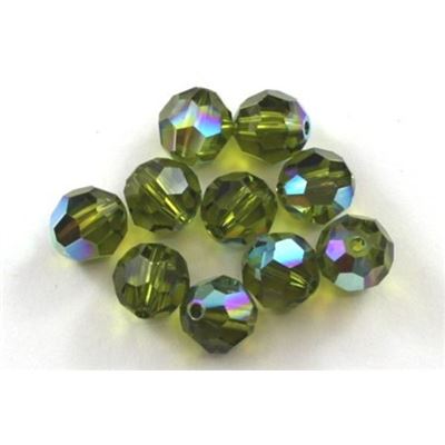 Swarovski Crystal 5000 Round Olive AB 8mm 
