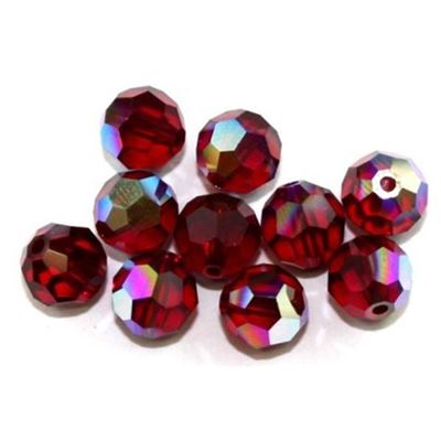Swarovski Crystal 5000 Round Siam AB 8mm 