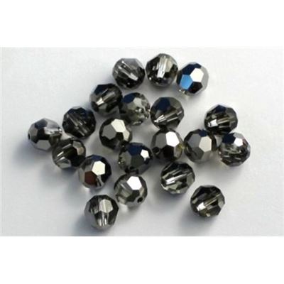 Swarovski Crystal 5000 Round Silver Night 6mm 