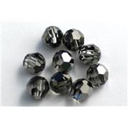 Swarovski Crystal 5000 Round Silver Night 8mm 