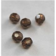 Swarovski Crystal 5000 Round Smokey Topaz 4mm 