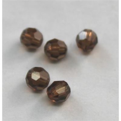 Swarovski Crystal 5000 Round Smokey Topaz 4mm 