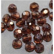 Swarovski Crystal 5000 Round Smokey Topaz 6mm 