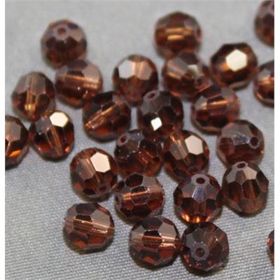 Swarovski Crystal 5000 Round Smokey Topaz 6mm 