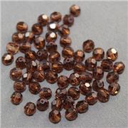 Swarovski Crystal 5000 Round Smokey Topaz 8mm 