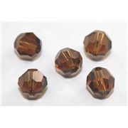 Swarovski Crystal 5000 Round Smokey Topaz 10mm 