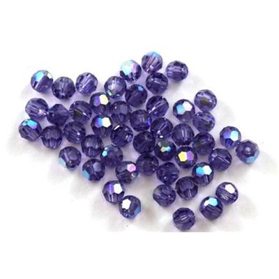 Swarovski Crystal 5000 Round Tanzanite AB 4mm 