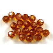 Swarovski Crystal 5000 Round Topaz 6mm 