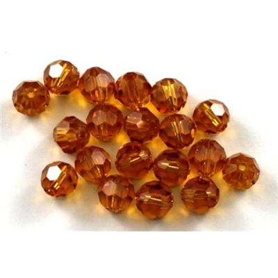 Swarovski Crystal 5000 Round Topaz 6mm 