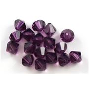 Swarovski Crystal 5328 Bicone Amethyst 6mm 