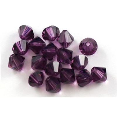 Swarovski Crystal 5328 Bicone Amethyst 6mm 