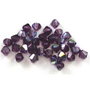 Swarovski Crystal 5328 Bicone Amethyst AB 4mm 