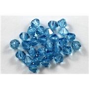 Swarovski Crystal 5328 Bicone Aqua 5mm 