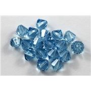 Swarovski Crystal 5328 Bicone Aqua 6mm 