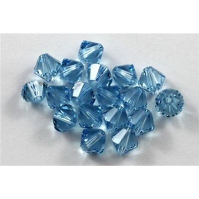 Swarovski Crystal 5328 Bicone Aqua 6mm 