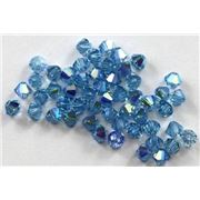 Swarovski Crystal 5328 Bicone Aqua AB 4mm 