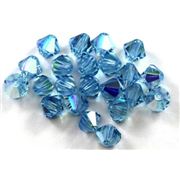 Swarovski Crystal 5328 Bicone Aqua AB 6mm 