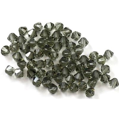 Swarovski Crystal 5328 Bicone Black Diamond 4mm 