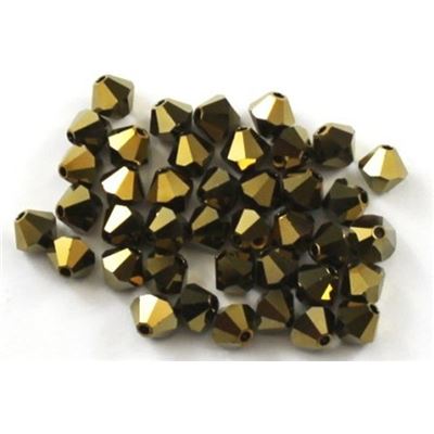 Swarovski Crystal 5328 Bicone Dorado x 2 5mm 