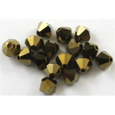 Swarovski Crystal 5328 Bicone Dorado x 2 6mm 