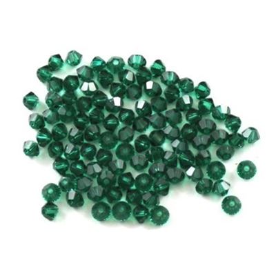 Swarovski Crystal 5328 Bicone Emerald 3mm 