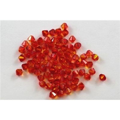 Swarovski Crystal 5328 Bicone Fire Opal 4mm 