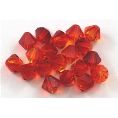 Swarovski Crystal 5328 Bicone Fire Opal 6mm 